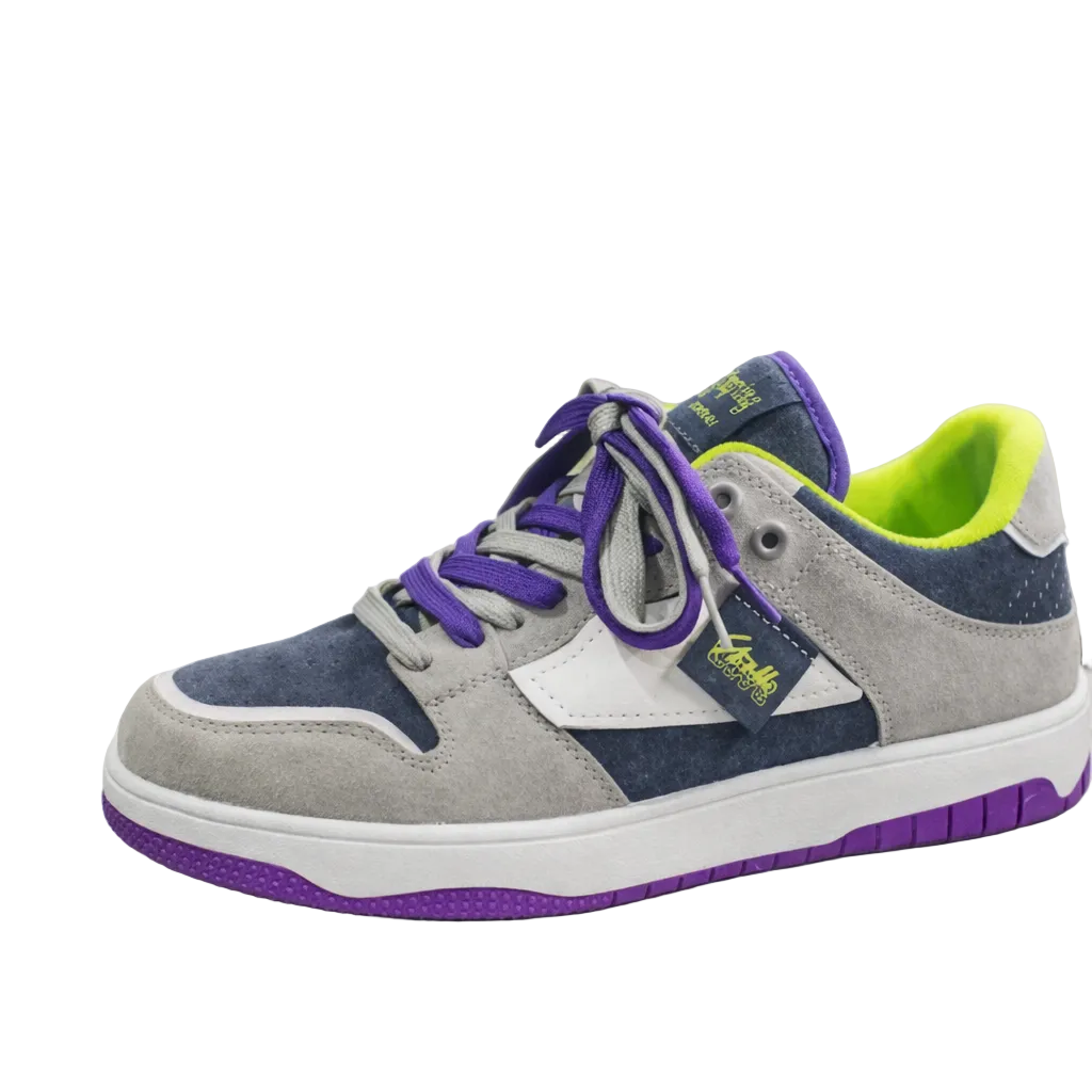 Gray and Violet Vein sneakers