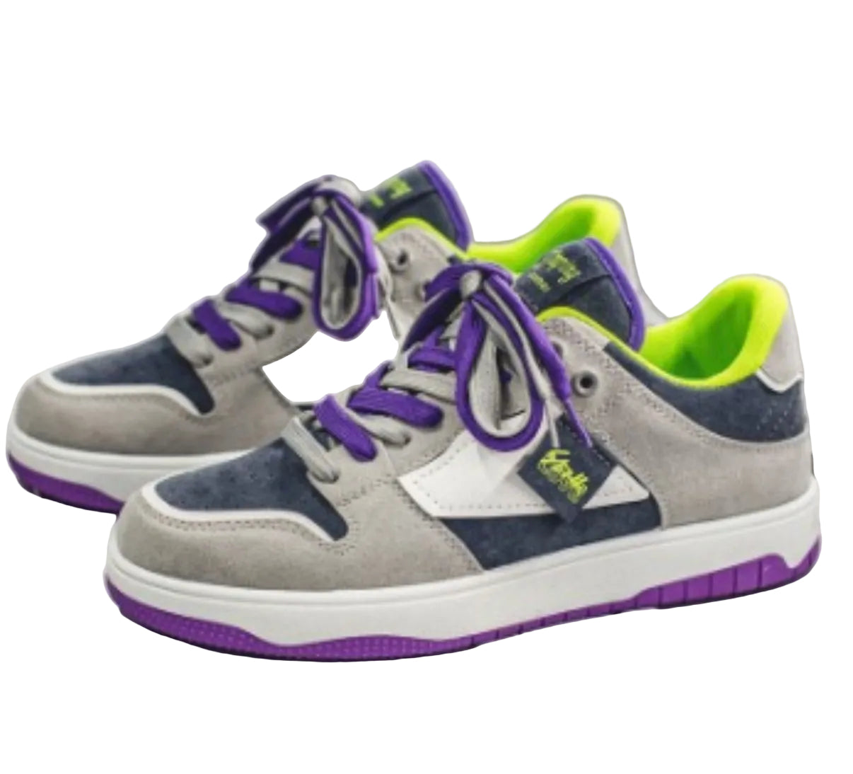 Gray and Violet Vein sneakers